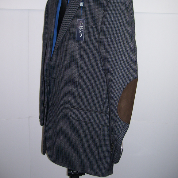 Chaps Blazer Sports Coat Plaid Pattern 44L D-0071 - Picture 2 of 8